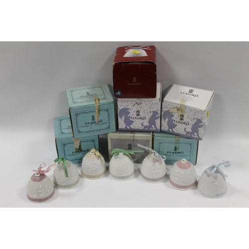 325 - A SELECTION OF BOXED LLADRO  DATED YEAR BELLS