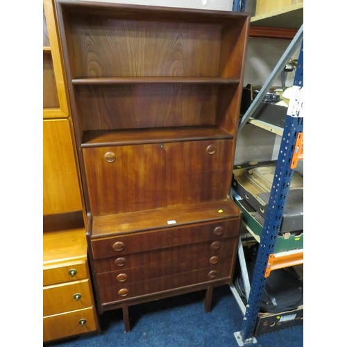 738 - A MID CENTURY 'TURNIDGE' TEAK BOOKCASE - 160 X 76 CM