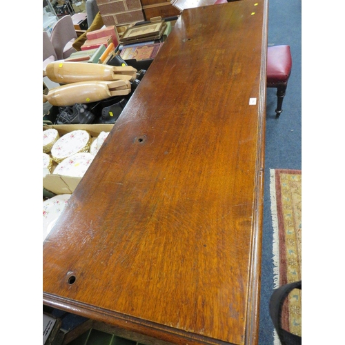 742 - A LARGE OAK EDWARDIAN SIDEBOARD