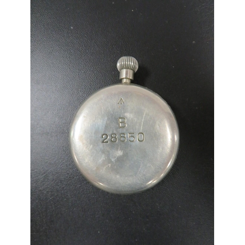 362 - AN ANTIQUE MILITARY POCKET WATCH BY RYF & MARCHAND LTD MARKED ON REAR WITH RARE B SERIES NUMBER - B2... 