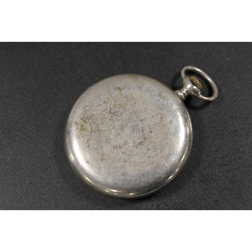 371 - JUDGES KRECTIME LEICESTER, SILVER CASED POCKET WATCH