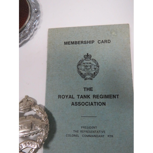 434 - A COLLECTION OF ASSORTED TANK REGIMENT / MILITARY BADGES., ROYAL TANK REGIMENT ASSOCIATION GUARD FEA... 