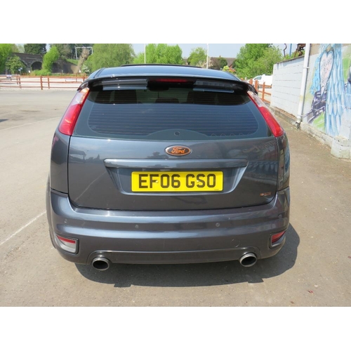 588 - A 2006 GREY FORD FOCUS ST225 - 'EF06 GSO' - LOG BOOK, TWO KEYS, SOME DOCUMENTATION, MOT UNTIL 18TH F... 