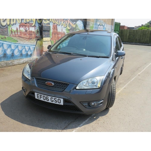 588 - A 2006 GREY FORD FOCUS ST225 - 'EF06 GSO' - LOG BOOK, TWO KEYS, SOME DOCUMENTATION, MOT UNTIL 18TH F... 