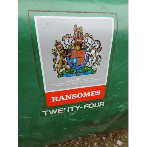 619 - A RANSOMES 24 CYLINDER LAWN MOWER WITH GRASS MOWER