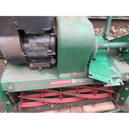 619 - A RANSOMES 24 CYLINDER LAWN MOWER WITH GRASS MOWER