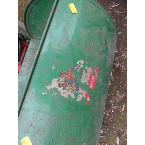 648 - A RANSOMES CYLINDER MKI PETROL LAWN MOWER WITH GRASS BOX