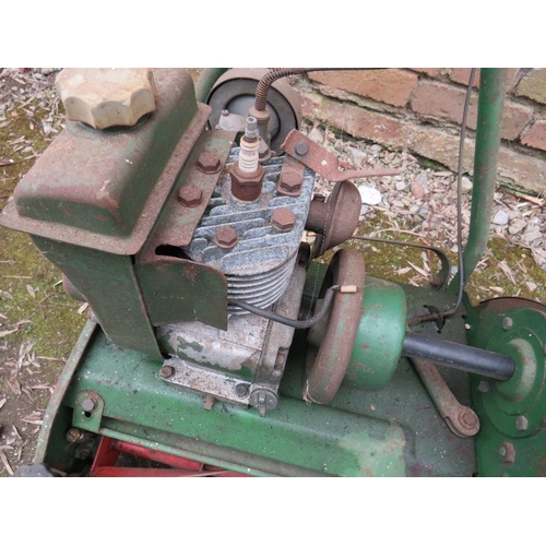 648 - A RANSOMES CYLINDER MKI PETROL LAWN MOWER WITH GRASS BOX