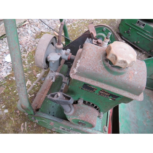 648 - A RANSOMES CYLINDER MKI PETROL LAWN MOWER WITH GRASS BOX