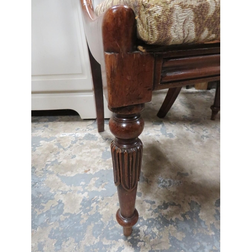 797 - A SET OF FOUR 19TH CENTURY MAHOGANY DINING CHAIRS