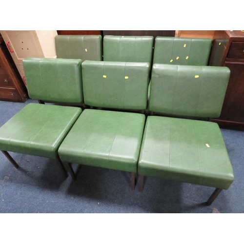 843 - SIX VINTAGE 'REMPLOY' CHAIRS