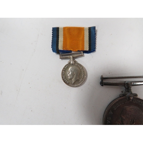 458 - A SET OF THREE FIRST WORLD WAR MEDAL 24088  PTE N HATTON . CHES . R TOGETHER WITH A MINIATURE  EXAMP... 