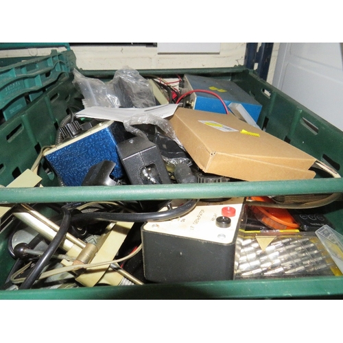 664 - A LARGE SELECTION OF ELECTRICAL EQUIPMENT AND CONSUMABLES - TRAYS NOT INCLUDED