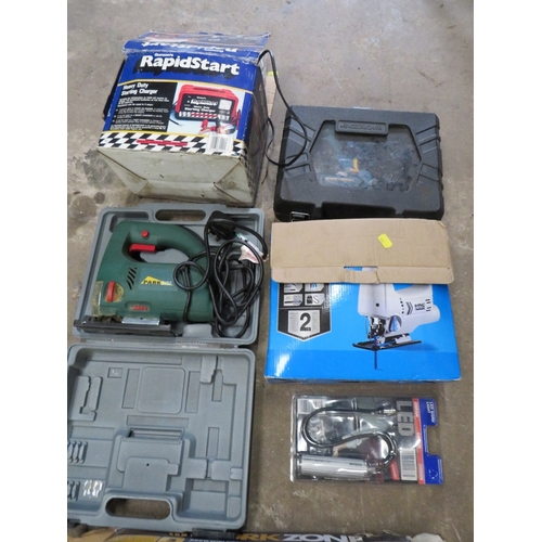 678 - A QUANTITY OF BOXED ELECTRIC TOOLS TO INCLUDE A CIRCULAR SWA, SANDER ETC