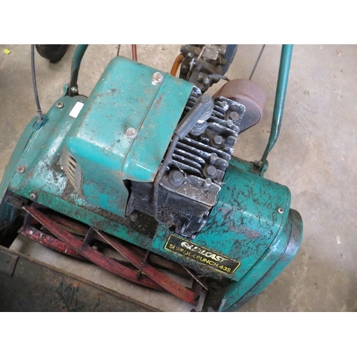 697 - A QUALCAST SUFFOLK PUNCH PETROL CYLINDER LAWN MOWER - 43S MODEL