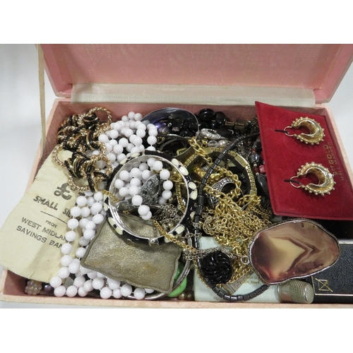 413 - TWO BOXES OF ASSORTED JEWELLERY