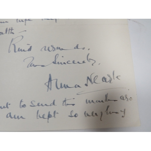 468 - THREE SIGNED LETTERS BY DAME ANNA NEAGLE