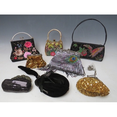 54 - A COLLECTION OF BUTLER AND WILSON EVENING BAGS, of varying styles, sizes and colours, to include a p... 