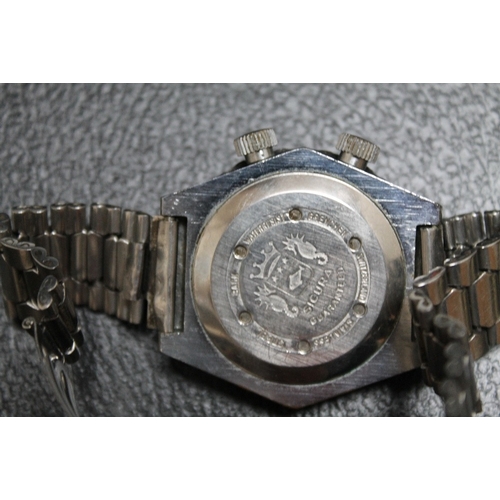 163 - A SICURA COMPUTER WATER RESISTANT WRIST WATCH, Dia 4.25 cm