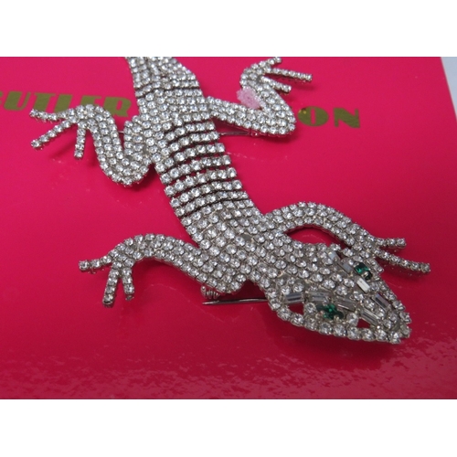 44 - A BUTLER AND WILSON ARTICULATED LIZARD BROOCH, L 18 cm