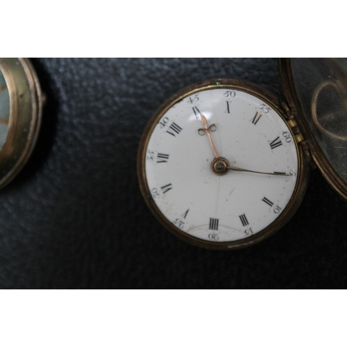 172 - A TORTOISESHELL BACKED PAIR CASED POCKET WATCH BY THOMAS BRADLEY OF MANSFIELD, numbered 588, Dia 5 c... 