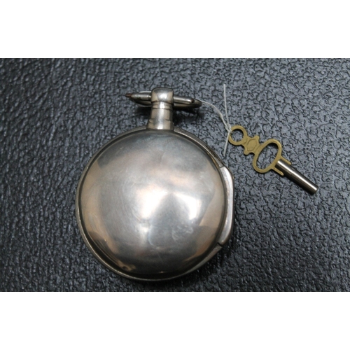 174 - A FRENCH OPEN FACED MANUAL WIND POCKET WATCH - BLACHER AU PNT DOUILLY, with key, Dia 5 cmCondition R... 