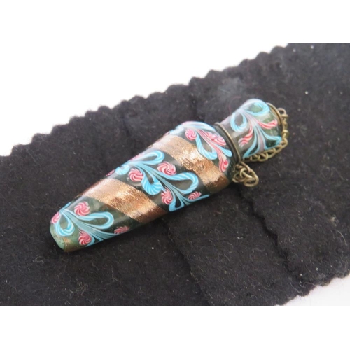 127 - TWO 19TH CENTURY VENETIAN GLASS SCENT BOTTLES, 5.5 x 6 cm