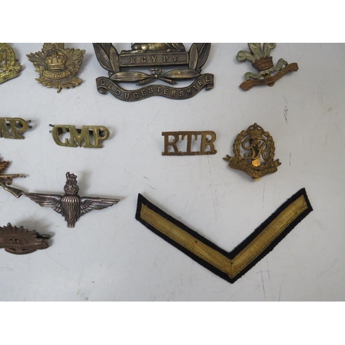 221 - A COLLECTION OF MILITARY BADGES