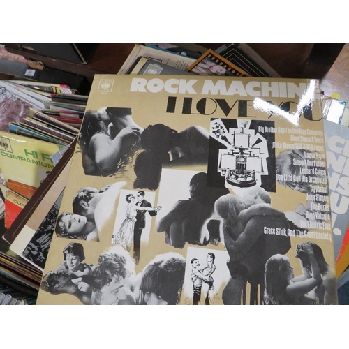 346 - A TRAY OF LP RECORDS TO INCLUDE  DAVID BOWIE, BOB DYLAN, ABBA  TOGETHER WITH TWO TRAYS OF CD'S