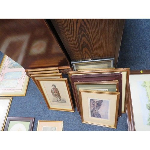 347 - A QUANTITY OF PICTURES AND PRINTS TO INCLUDE FRAMED AND GLAZED EXAMPLES
