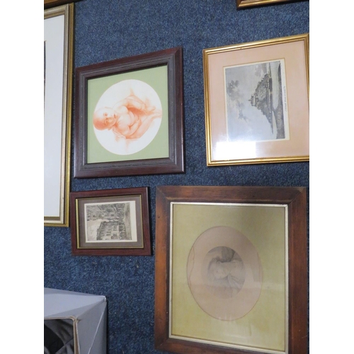 347 - A QUANTITY OF PICTURES AND PRINTS TO INCLUDE FRAMED AND GLAZED EXAMPLES