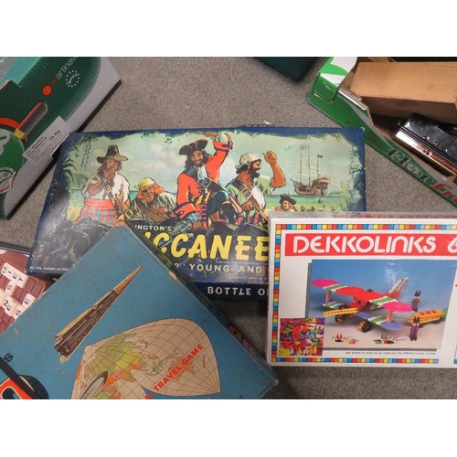 364 - TWO TRAYS OF VINTAGE BOARD GAMES ETC (UNCHECKED)