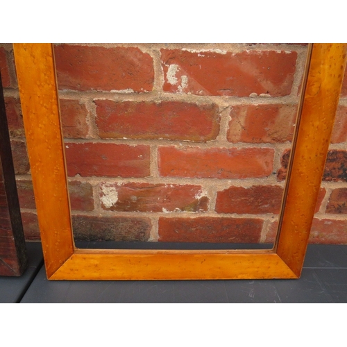 22 - A 19TH CENTURY ROSEWOOD FRAME, frame W 9 cm, rebate 46 x 61 cm, together with a 19th century maple f... 