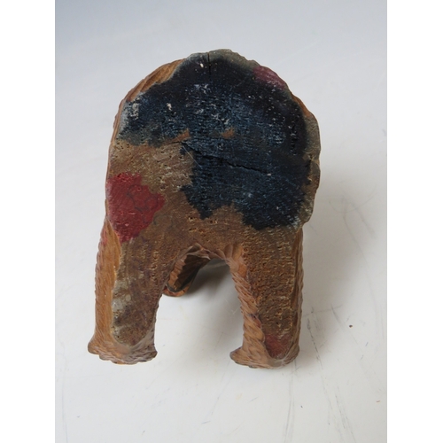 204 - A 20TH CENTURY BLACK FOREST BEAR INKWELL, H 9 cm