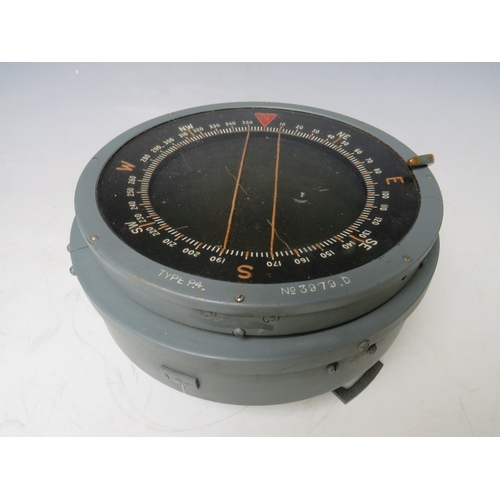 210 - A MILITARY COMPASS TYPE P4, in wooden case