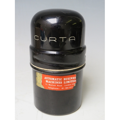 230 - A BOXED METAL CASED CURTA CALCULATOR