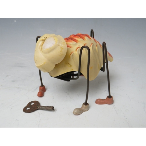 239 - A VINTAGE LINES BROTHERS CLOCKWORK TOY 'GREAT SPIDER', with key, H 9 cm, L 12 cm