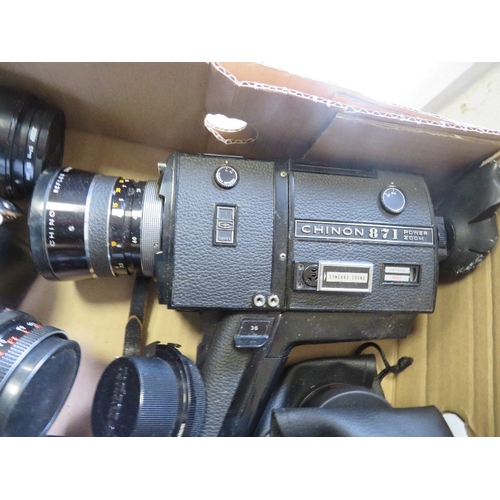 378 - THREE BOXES OF OLD MIXED CAMERAS