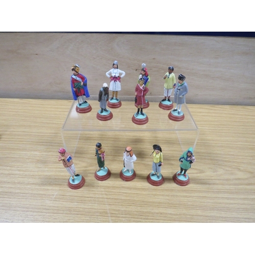 468 - A SELECTION OF TWELVE SUB CONTINENTAL FIGURES