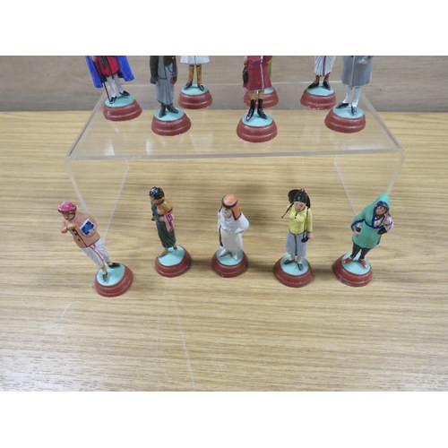 468 - A SELECTION OF TWELVE SUB CONTINENTAL FIGURES
