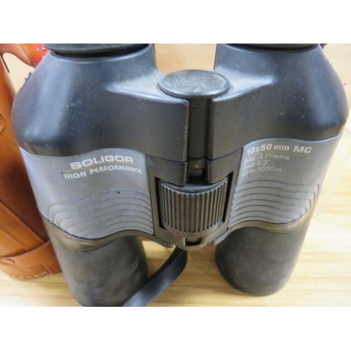 469 - TWO PAIRS OF BINOCULARS TO INCLUDE SOLIGOR EXAMPLE
