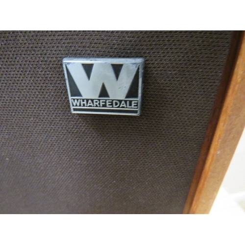 496 - A PAIR OF SMALL WHARFEDALE SPEAKES (UNCHECKED)