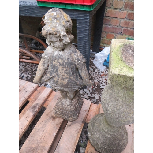 715 - A SELECTION OF CONCRETE GARDEN STATUES
