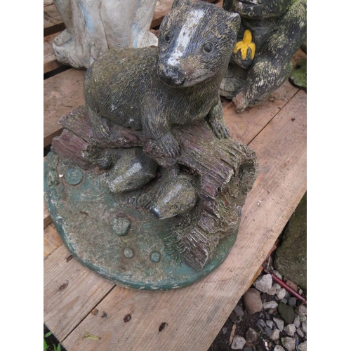 715 - A SELECTION OF CONCRETE GARDEN STATUES