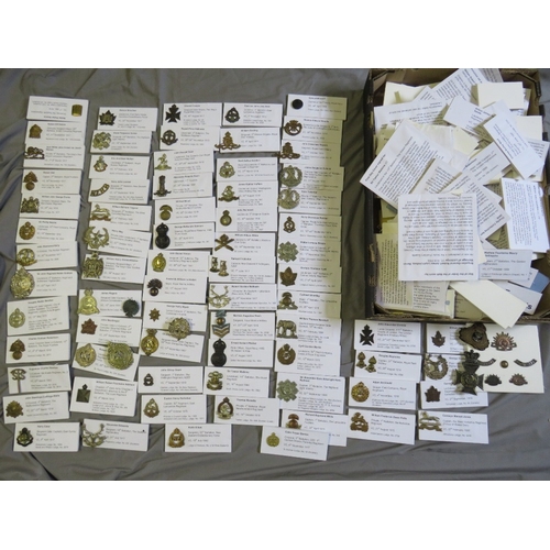 214 - A COLLECTION OF ASSORTED MILITARY BADGES, mainly WW1 and WW2 types, mostly re-strikes (80+)