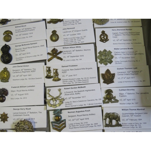 214 - A COLLECTION OF ASSORTED MILITARY BADGES, mainly WW1 and WW2 types, mostly re-strikes (80+)