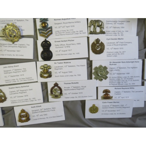 214 - A COLLECTION OF ASSORTED MILITARY BADGES, mainly WW1 and WW2 types, mostly re-strikes (80+)