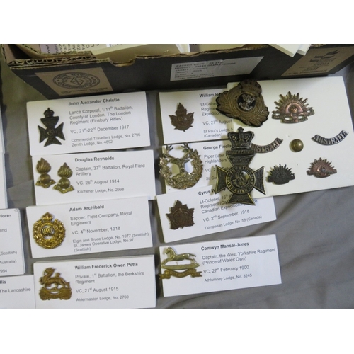 214 - A COLLECTION OF ASSORTED MILITARY BADGES, mainly WW1 and WW2 types, mostly re-strikes (80+)