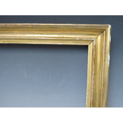 23 - A 19TH CENTURY GILT FRAME, frame W 6.5 cm, rebate 38 x 28 cm