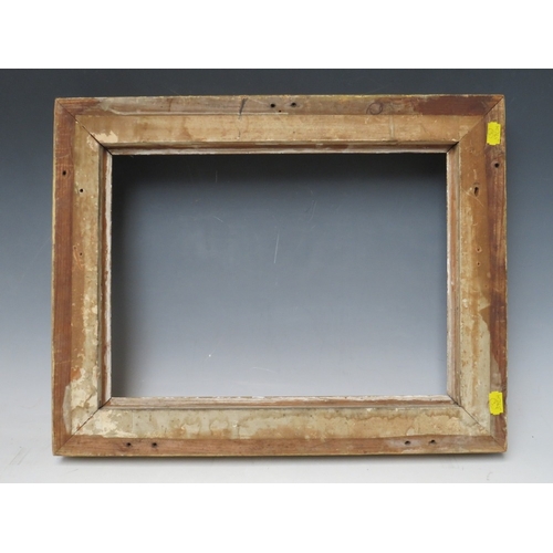 23 - A 19TH CENTURY GILT FRAME, frame W 6.5 cm, rebate 38 x 28 cm